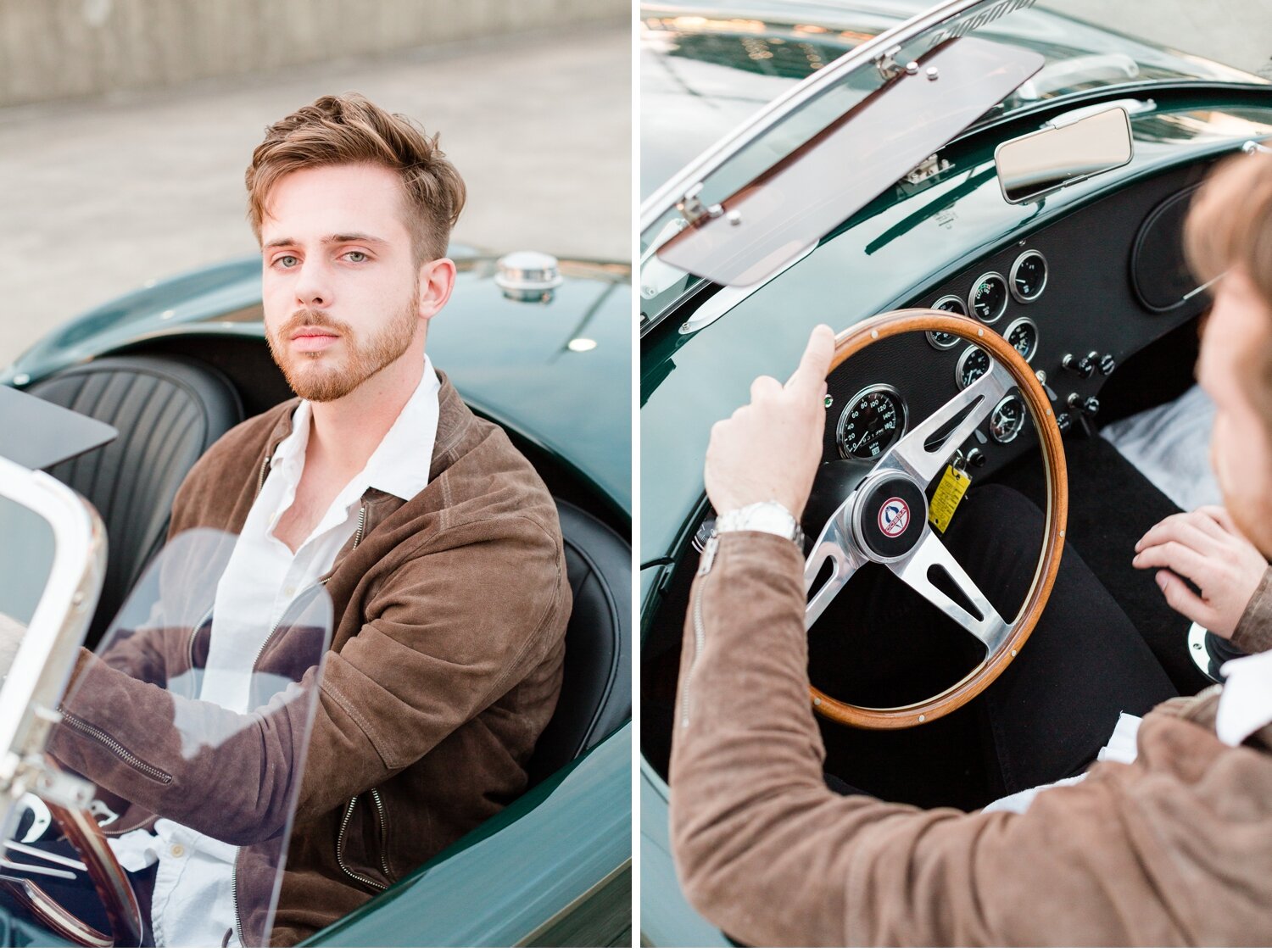 London + Christian Downtown Austin Rooftop Classic Car Engagement Session_0040.jpg