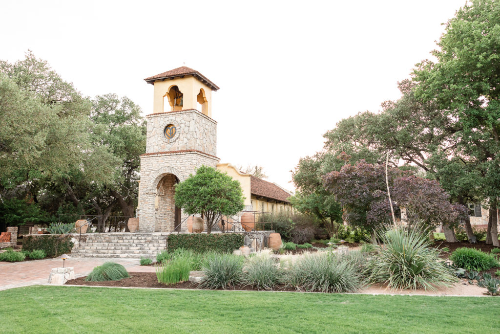 An exterior shot of Ian's Chapel at Camp Lucy, one of the top austin wedding venues. 